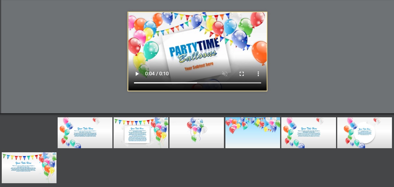 Free party baloon theme template 