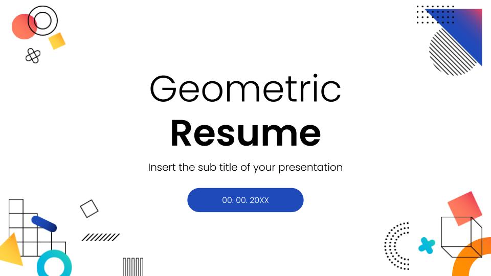 Biodatos de diseño geométrico Tema gratuito de Google Slides y plantilla de PowerPoint