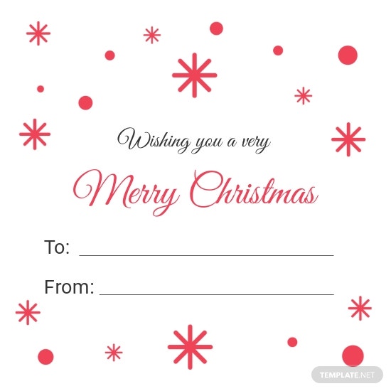 Merry Christmas Tags Template Google Docs Template 