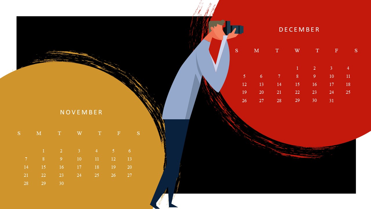 Free Google Slides November December 2021 Calendar Template