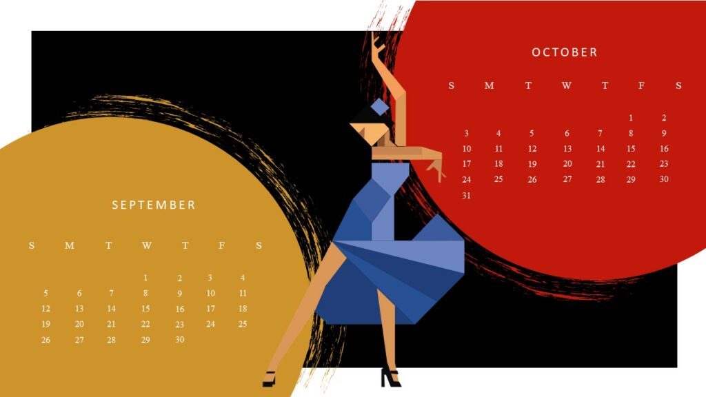 Free Google Slides September October 2021 Calendar Template