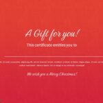 Plantilla de certificado de regalo con tema de color rojo