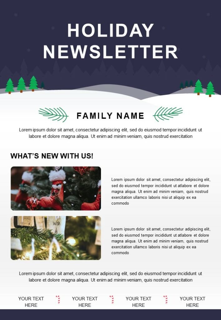 Free Christmas Newsletter Template