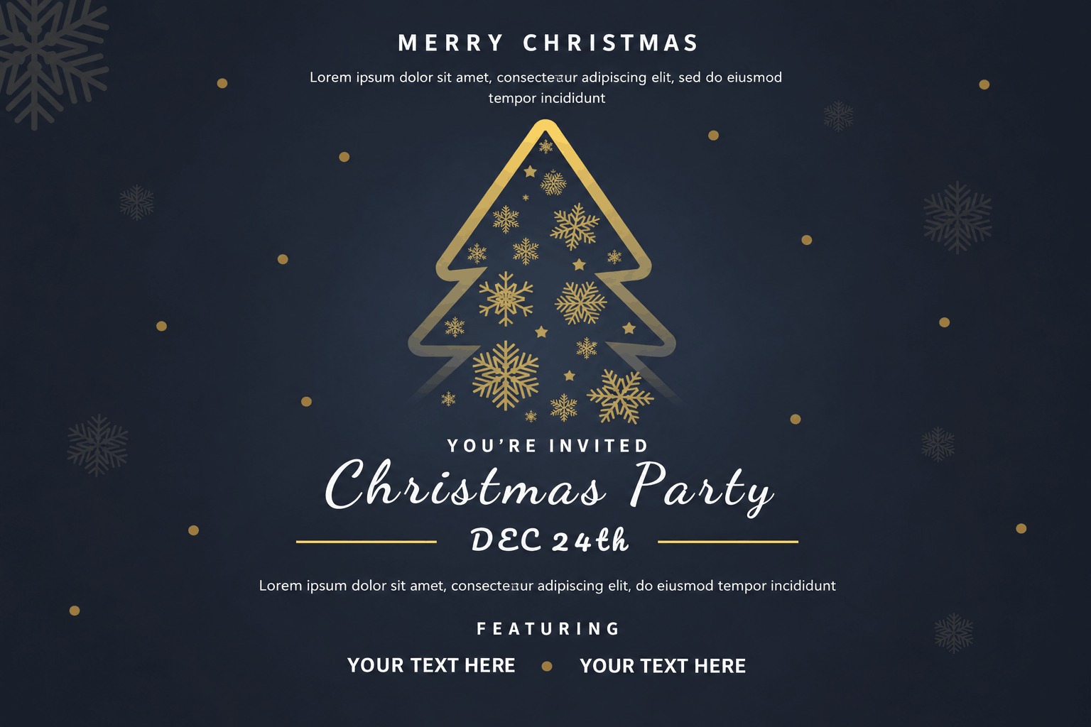 free christmas party flyer template