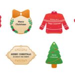 A Christmas tag template with eight unique