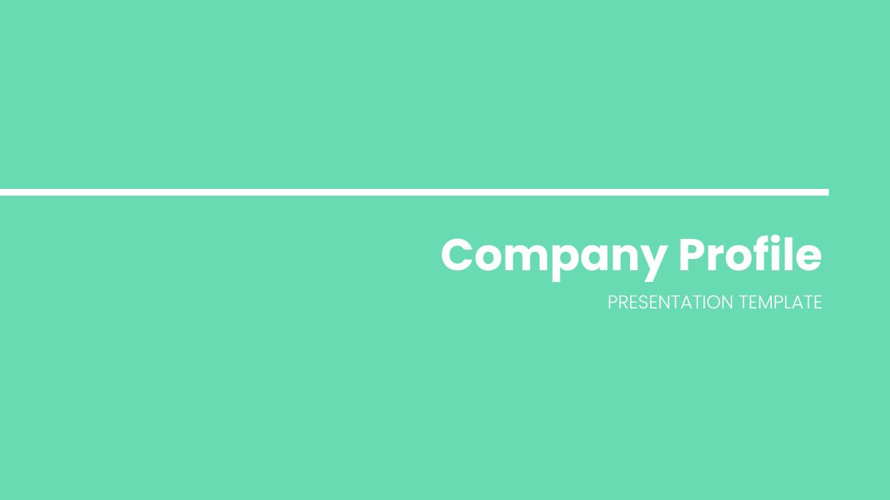 A green background template to introduce your company