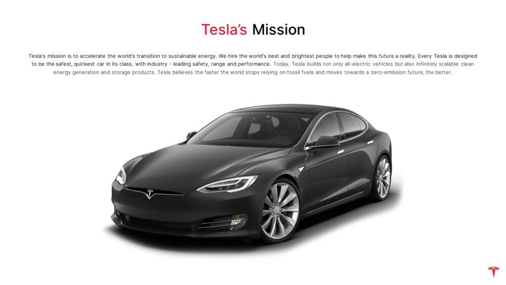 A black Tesla model car
