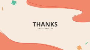 An ending slide of a presentation with a thank you note