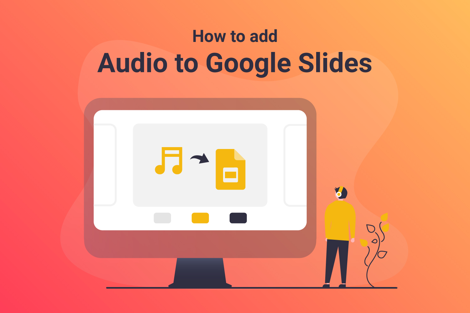Image showing a system with music and Google slides icons