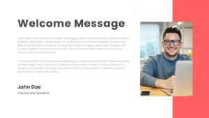 A professional welcome note template