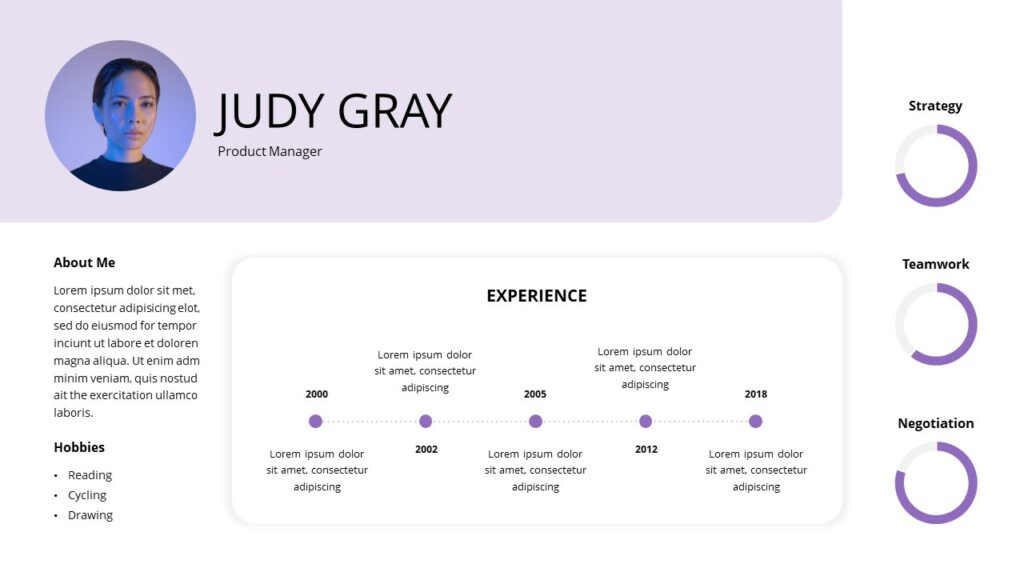A introduction template with mix of violet color scheme