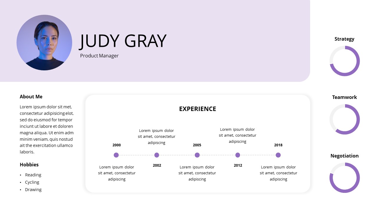 A introduction template with mix of violet color scheme