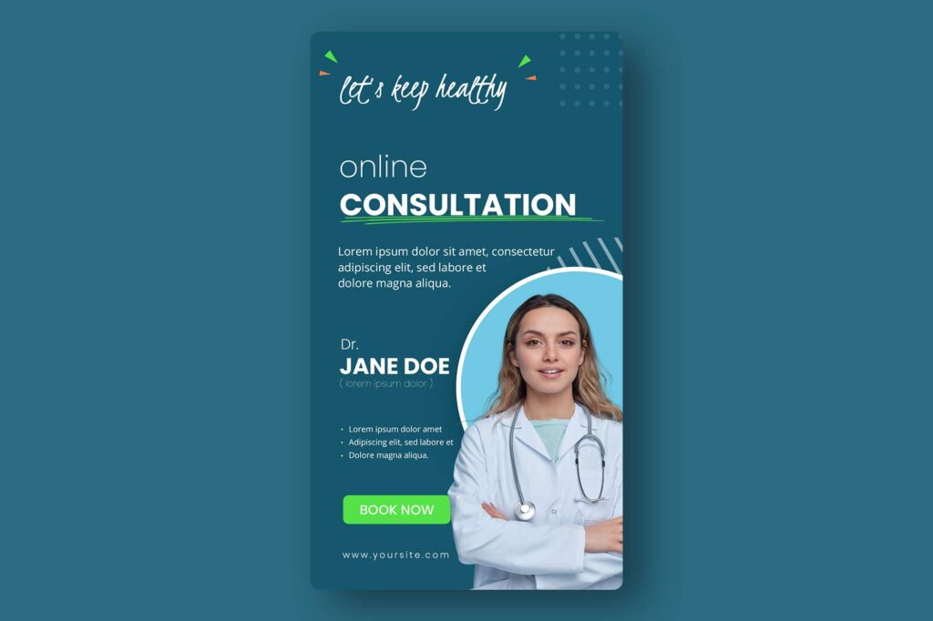 A simple Instagram poster template for medical field