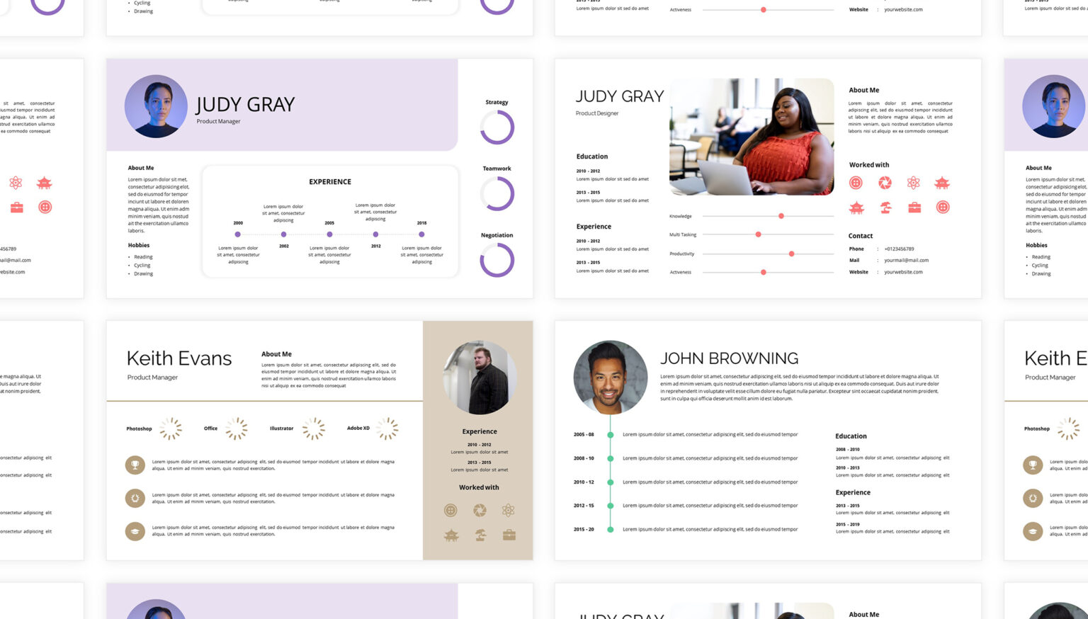 Free Creative Self Introduction PPT Template and Google Slides