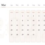An interactive march 2022 calendar