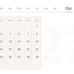 A creative calendar for october 2022