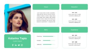 An introduction slide with light green and white color palette