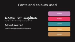 Squid Game Template fonts used