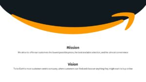 Amazon theme mission & vision page