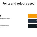 Details of fonts and color used