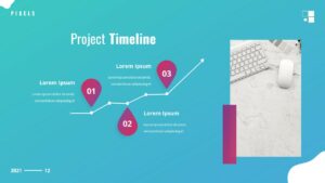 A project timeline template to show the project progress