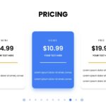 A simplistic pricing table