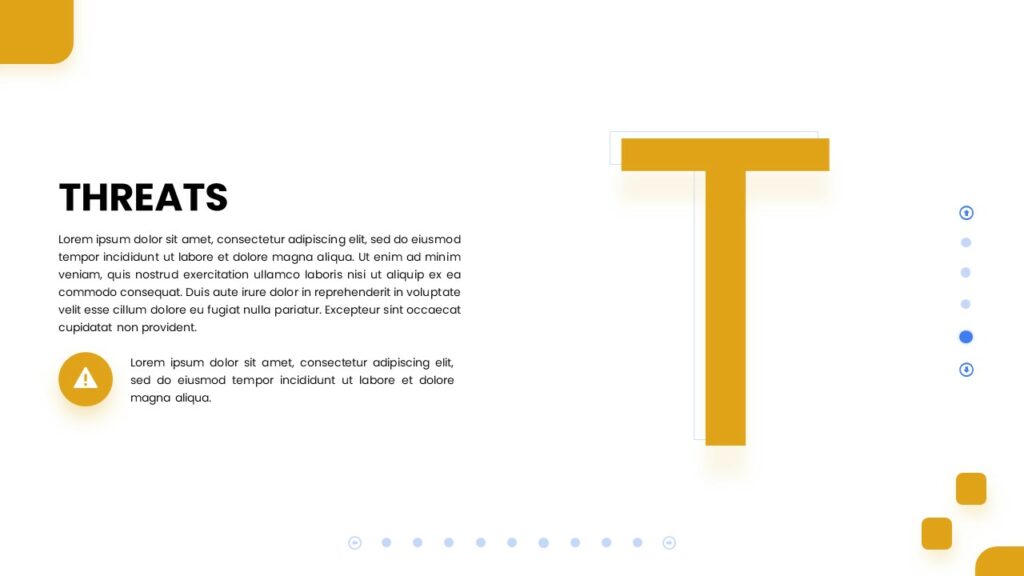 A white background template to list the threats