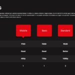 Netflix style pricing page