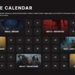 Netflix series style calendar