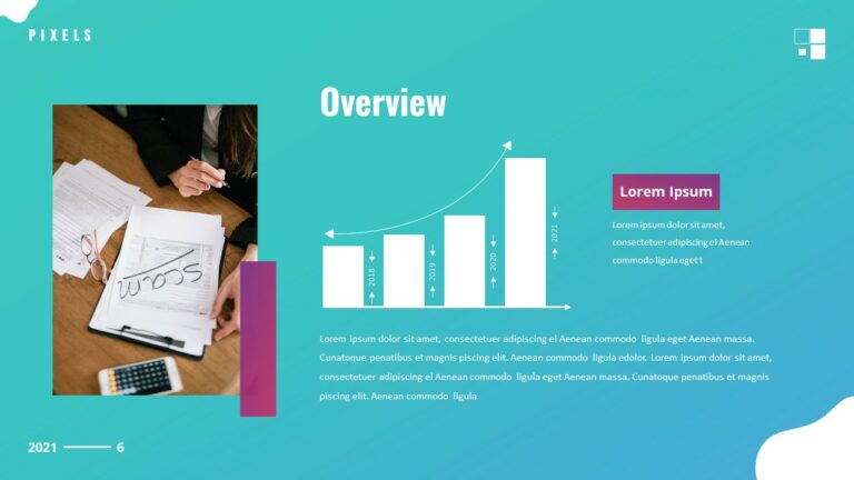 Free Google Slides Pixels Business Presentation Template PowerPoint