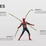 Service page with Spiderman image at center