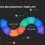 Dark theme 8 stage shape infographic template