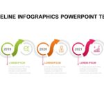 Colorful circular arrow timeline template