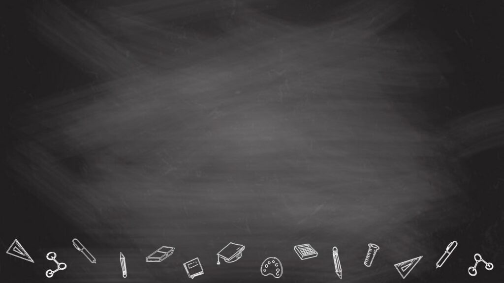 Blackboard with vector icons at the bottom
