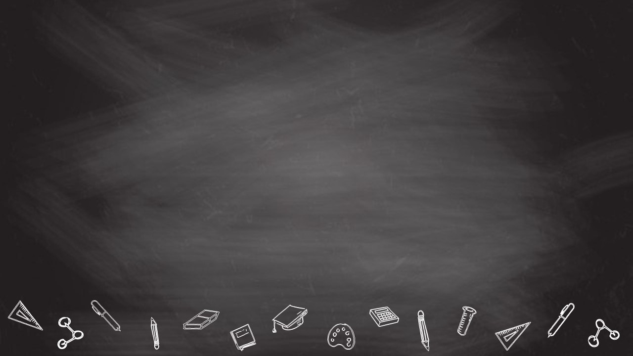 Blackboard with vector icons at the bottom
