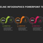 Dark arrow circular timeline template