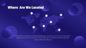 World map to locate clients