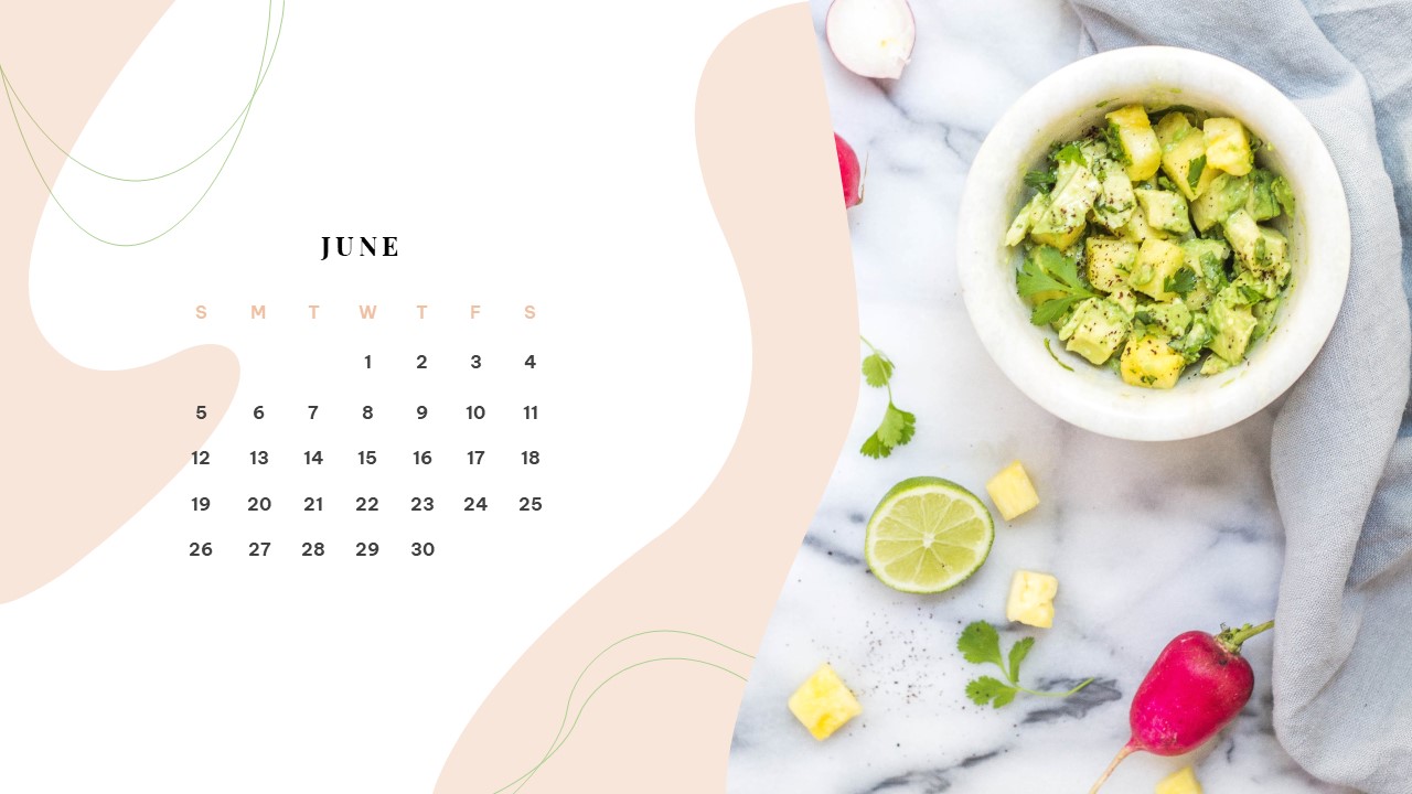 Foodies June 2022 calendar