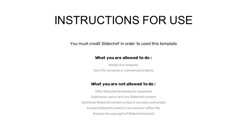 Slidechef instructions for use
