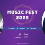 Free Google Slides Music Festival Poster Template PowerPoint