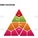 Multicolor puzzle pyramid infographics template
