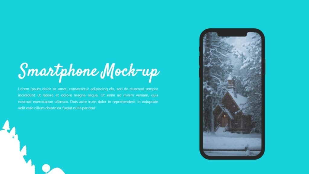 Smartphone mockup featuring iphone