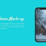 Smartphone mockup featuring iphone
