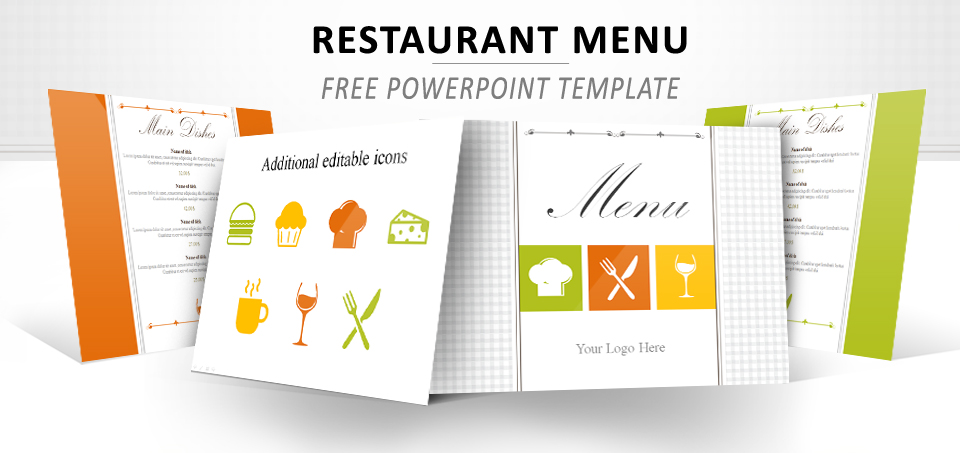 Buku menu PowerPoint template