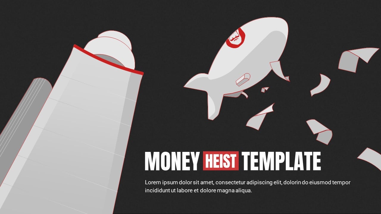 Money Heist pitch deck template 