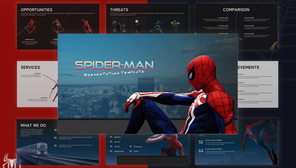 Spiderman theme presentation template 