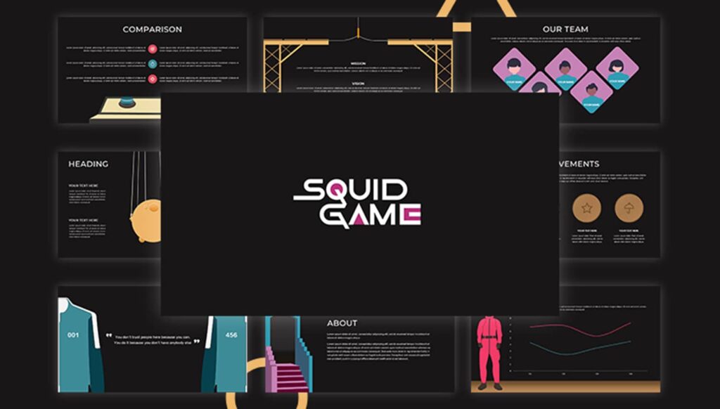Squid game inspired movie template 