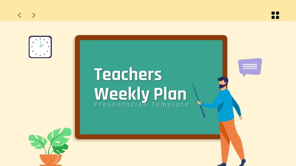 Teachers weekly plan 