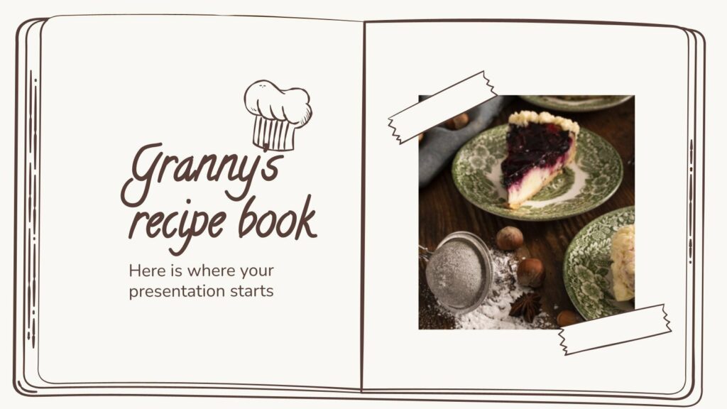 granny recipe book style menu board