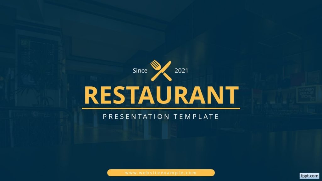 simplistic style menu template with dark blue background